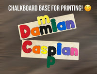 Thumbnail for CUSTOMIZED CHALKBOARD - CUSTOMIZED CHALKBOARD NAME PUZZLE